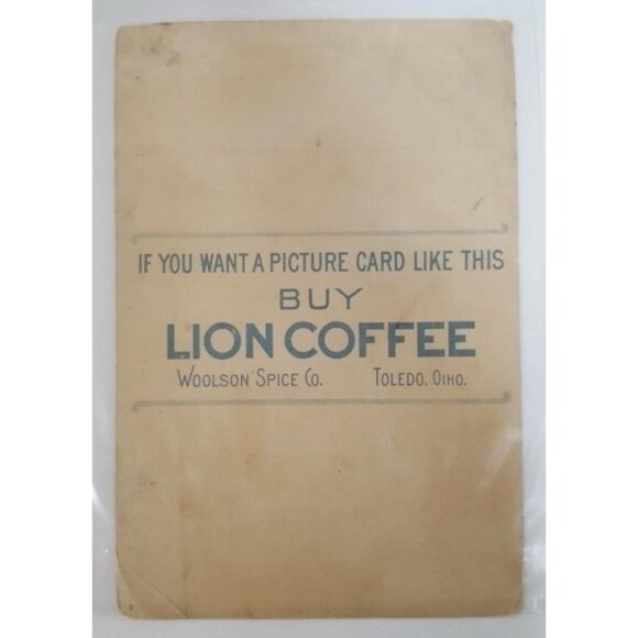 1880s Toledo Ohio Lion Coffee Woolson Spice Midsummer Greetings Trade Card - Picture 6 of 10